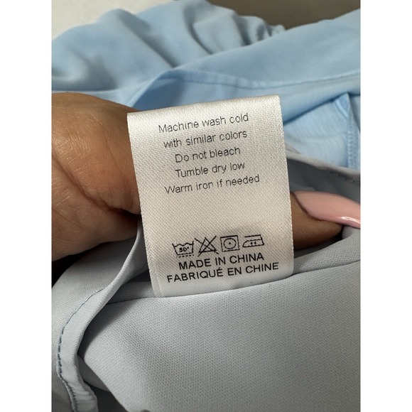 Milkmaid Dress Medium Light Blue Ruffle Peasant Cottagecore Fairy Whimsy Spring - Picture 9 of 9